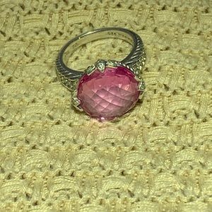 Judith Ripka, pink sapphire estate ring